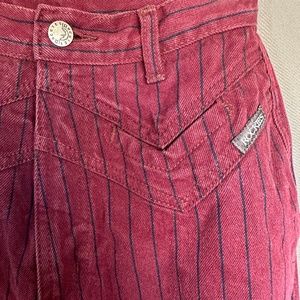 Vintage Burgundy Pinstripe 80's Rockies Jeans